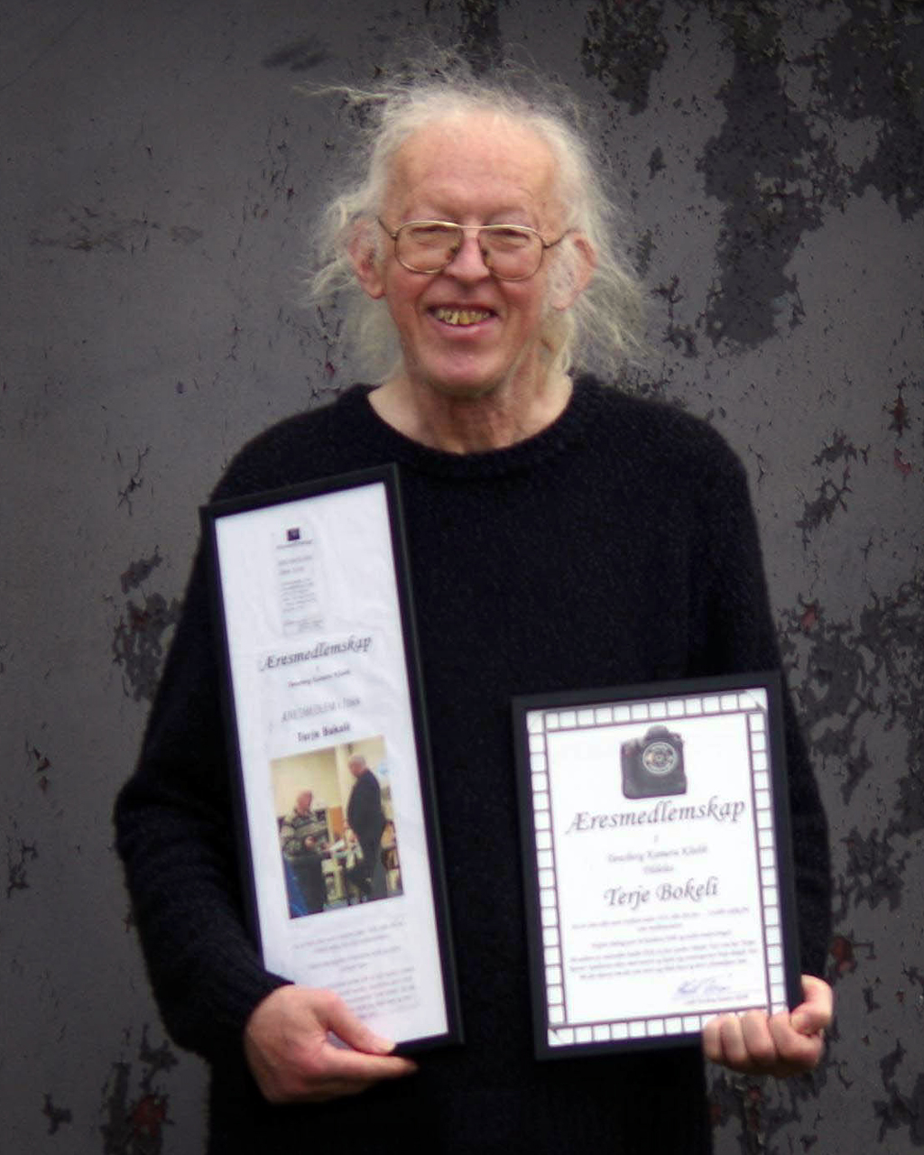 Terje Bokeli, æresmedlem Tønsberg Kamera Klubb (foto: Knut Erik Skréi)